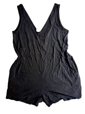 Basic Black Sleeveless V-Neck Romper By Lulus Size S Summer Sexy